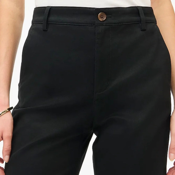 J.Crew Wide Leg Sailor Chino Black Pants Size 4P - Picture 2 of 4